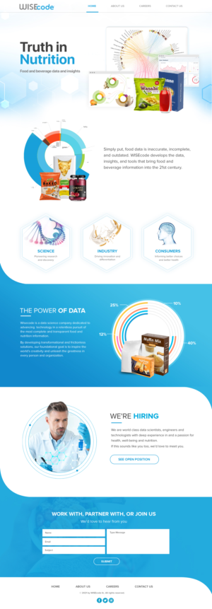 Nutrition data company website needs a new look | Web-Design von Blue Sparrow