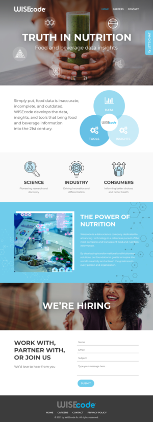 Nutrition data company website needs a new look | Web Design by Starlyn DS