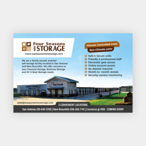 Four Seasons Mini Storage - Ad for half Page  | Flyer Design by laxman2creative