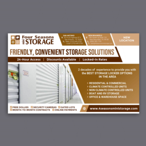 Four Seasons Mini Storage - Ad for half Page  | Flyer Design by DA.