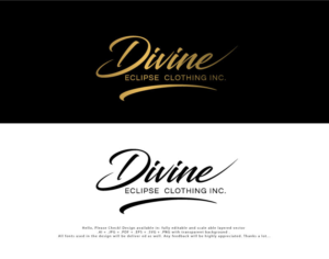Logo Design by Cliping_path for Divine Eclipse Clothing | Design: #27215943