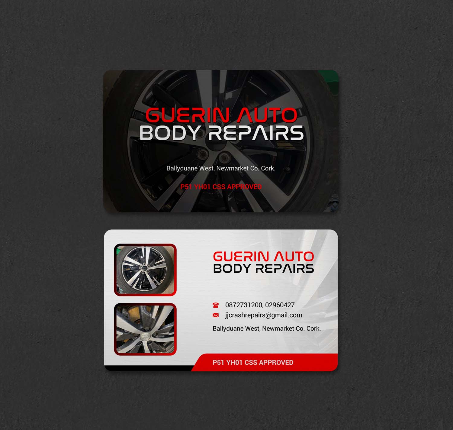 Business Card Design by INDIAN_Ashok for Guerin Auto Body Repairs | Design #27222354