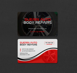 Business Card Design by INDIAN_Ashok for Guerin Auto Body Repairs | Design: #27222356