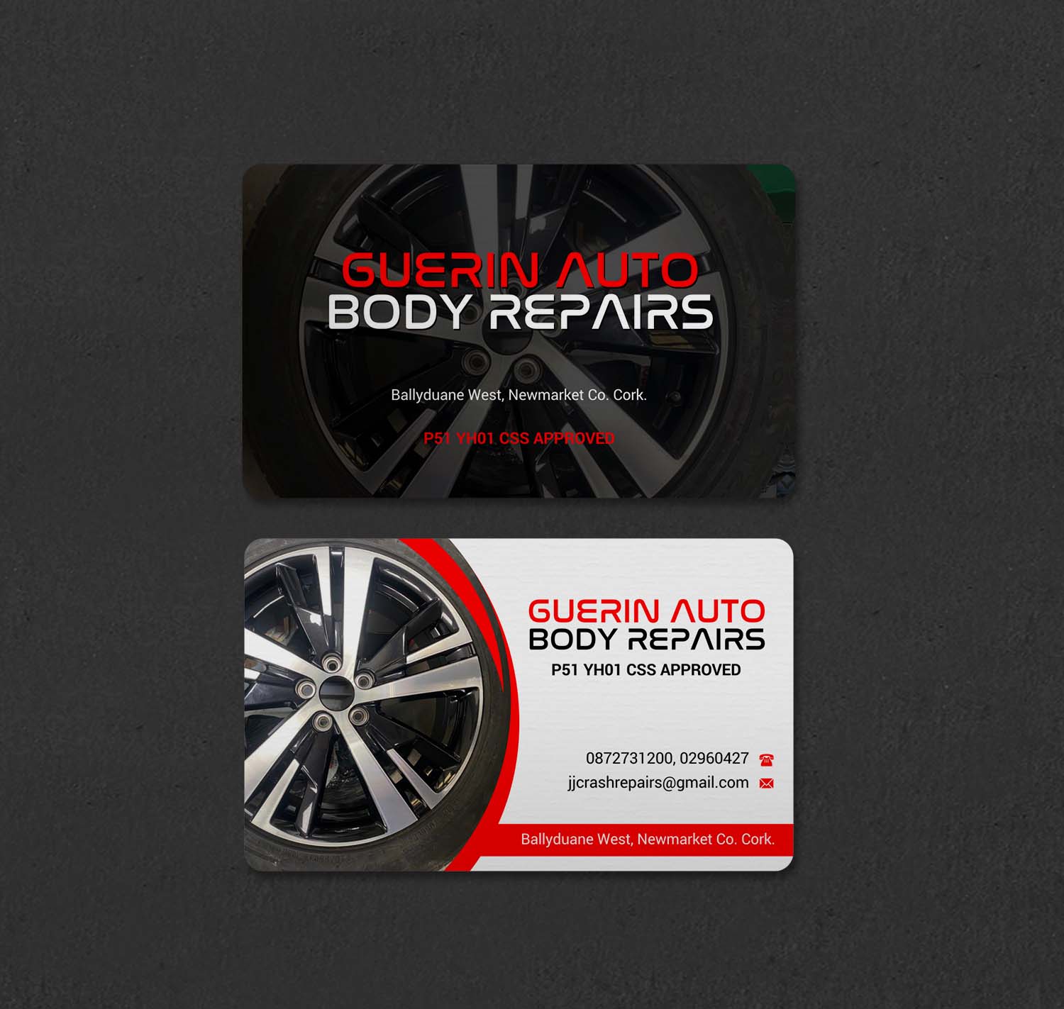 Business Card Design by INDIAN_Ashok for Guerin Auto Body Repairs | Design #27222360