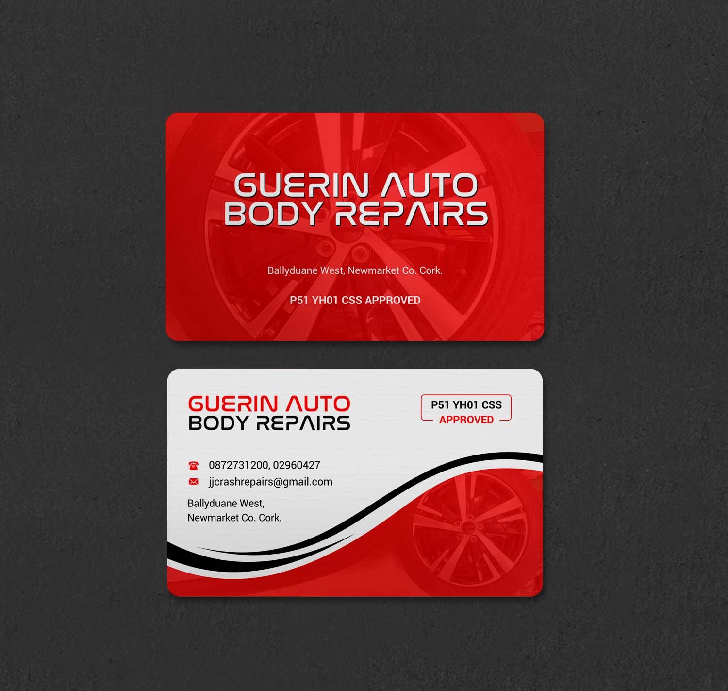 Business Card Design by INDIAN_Ashok for Guerin Auto Body Repairs | Design #27222362