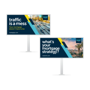 LA Billboard Project for Neat Loans | Billboard Design by Atvento Graphics