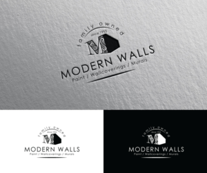 Company Name: Modern Walls Subtext to include in logo: Paint / Wallcoverings / Murals Family owned since 1955 | Logo Design by Iris 3