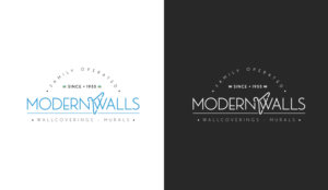 Company Name: Modern Walls Subtext to include in logo: Paint / Wallcoverings / Murals Family owned since 1955 | Diseño de Logo por step forward 2