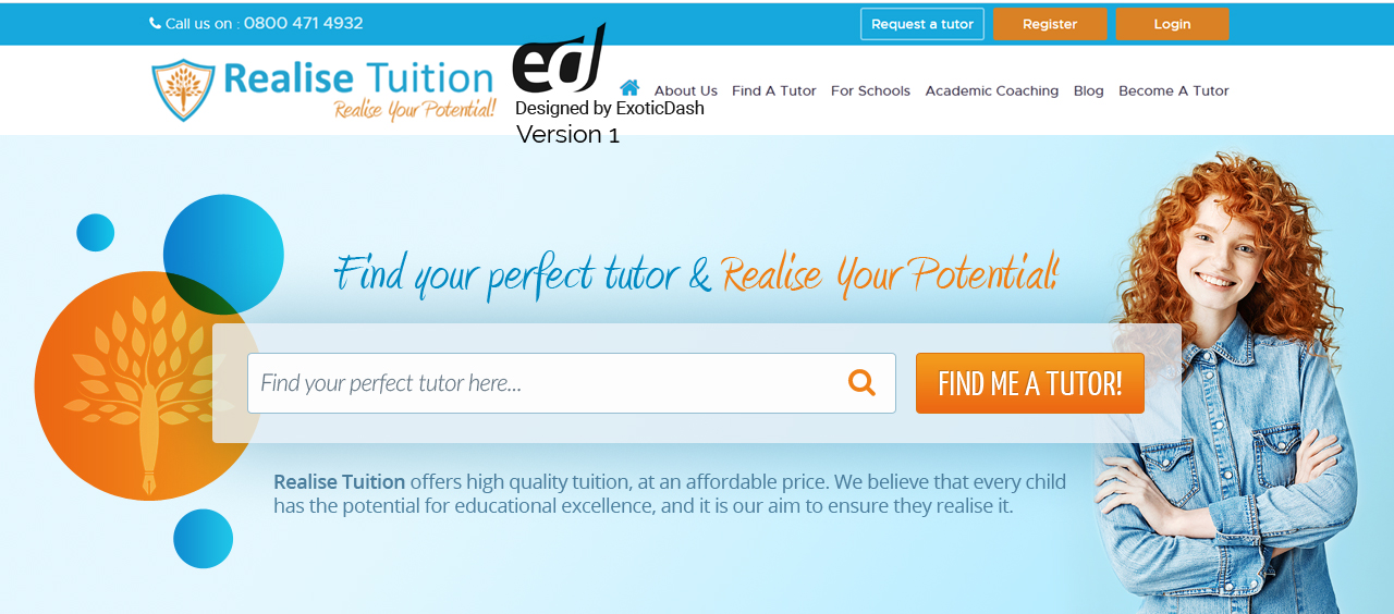 Design Graphique par ExoticDash pour Realise Tuition | Design #27261815