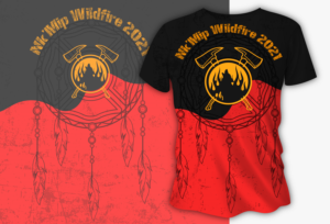 Nk'Mip Wildfire T-Shirt | Diseño de Camiseta por Graphic Storm