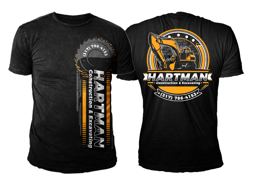 T-shirt Design by Bayu_susilo for Hartman Construction and Excavating | Design #27226785