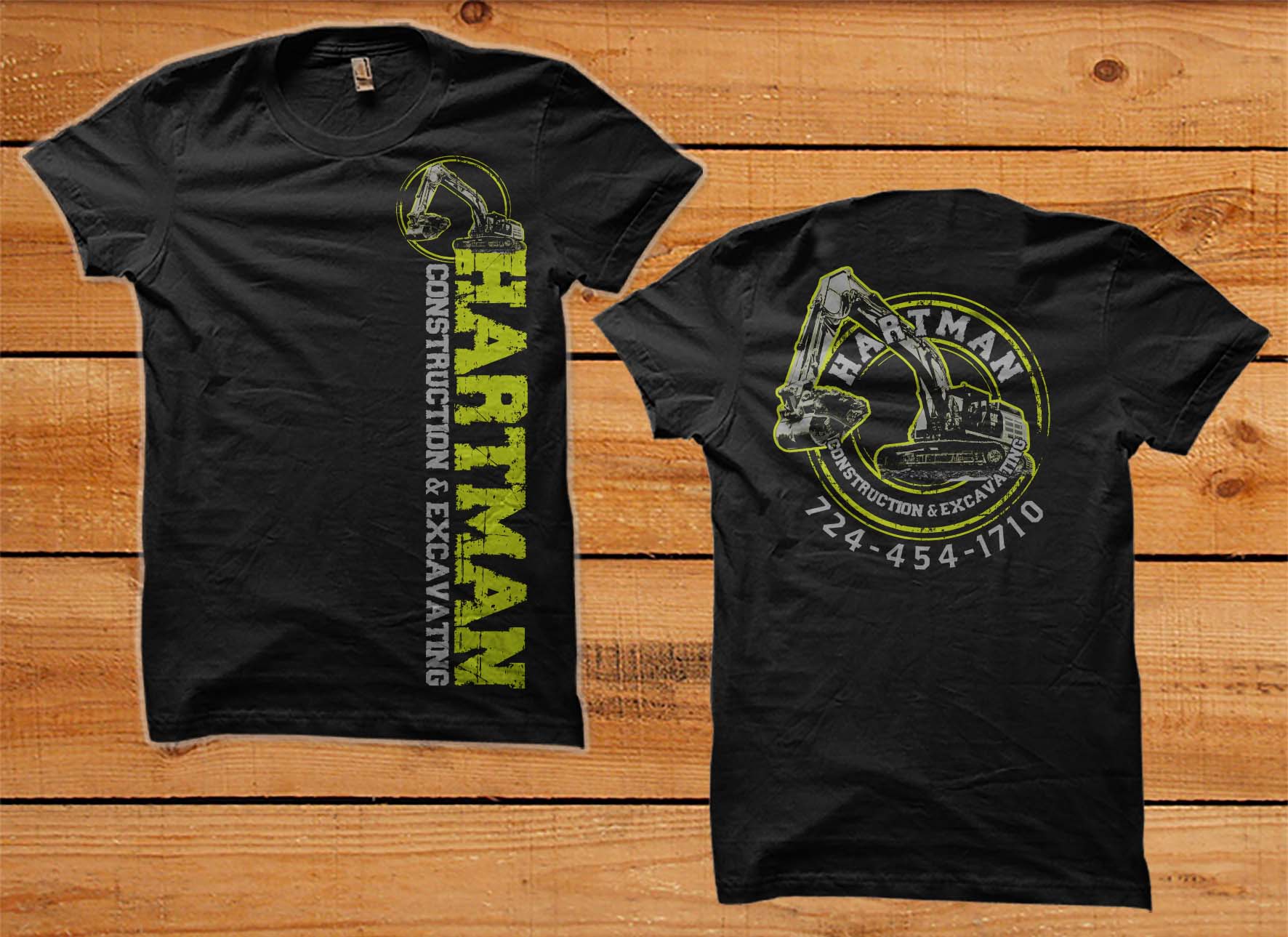 Diseño de Camiseta por SATHIRA para Hartman Construction and Excavating | Diseño #27265159