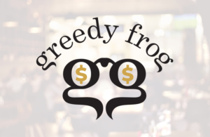 Nothing in the logo itself. But name is greedy frog. | Logo-Design von deZoel