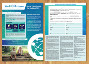 Flyer: helping to close the Global Digital Divide- N50 project.  | Flyer-Design von MNM