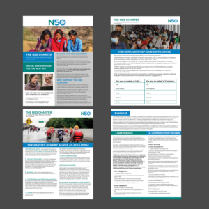 Flyer: helping to close the Global Digital Divide- N50 project.  | Flyer-Design von aspiremedia