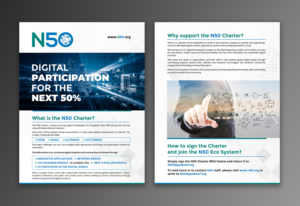 Flyer: helping to close the Global Digital Divide- N50 project.  | Flyer-Design von ecorokerz