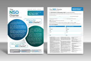 Flyer: helping to close the Global Digital Divide- N50 project.  | Flyer-Design von LeavingImpression
