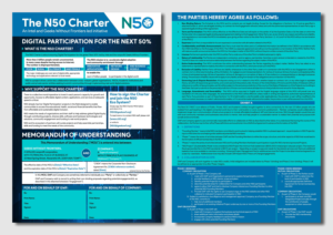Flyer: helping to close the Global Digital Divide- N50 project.  | Flyer-Design von Fine Graphics House