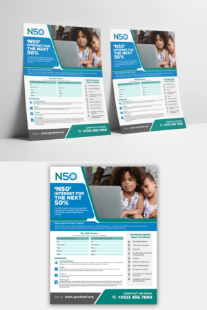 Flyer: helping to close the Global Digital Divide- N50 project.  | Flyer-Design von ZeneFashions