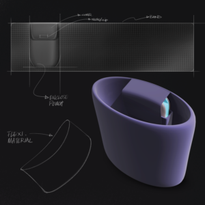 Comfortable wristband design for re-mind wearable | 3D Design von connexis