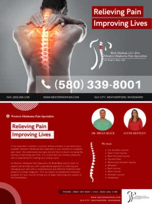Pain Management, Personal Injury & Motor Vehicle Accident | Flyer Design by aniep