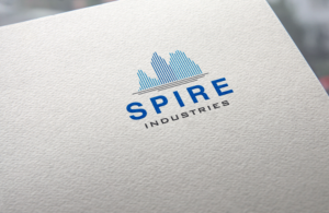 Spire Industries with the minimalistic outline of the three or four Spires as described above | Logo Design by creativebomb