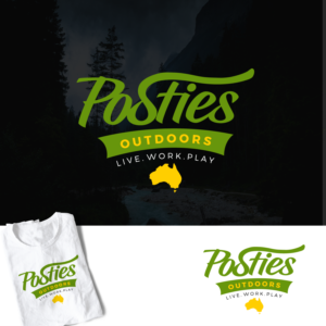 Posties Outdoors Live, Work, Play | Logo Design by TRHZ