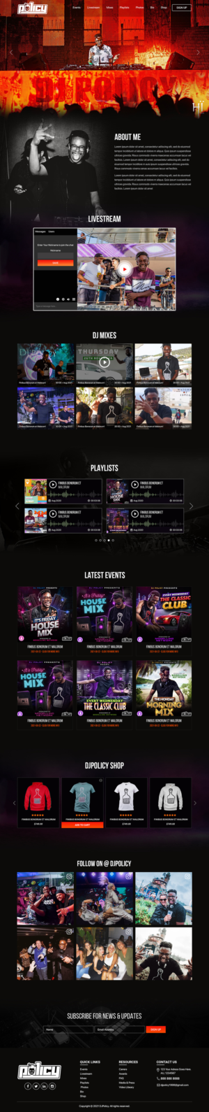 DJPolicy.com | Web-Design von Titan Eagle