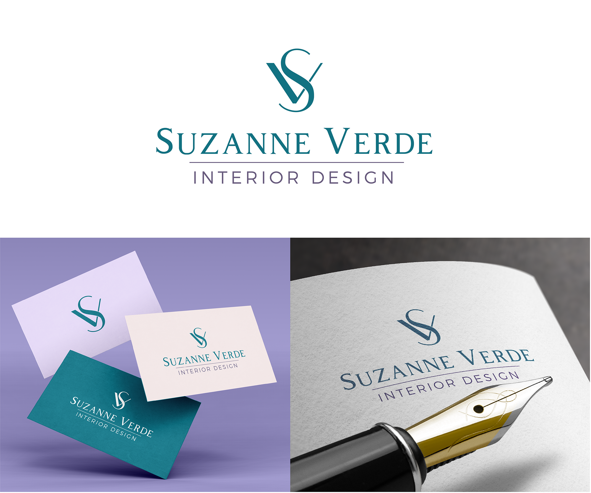 Logo Design by dennisdesigns for Suzanne Verde Interior Design | Design #27244086