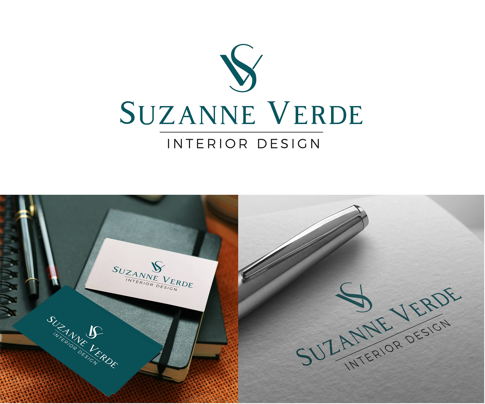 Logo Design by dennisdesigns for Suzanne Verde Interior Design | Design #27247052