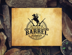 Double Barrel Whiskey | Logo Design by sol design2