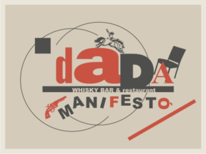 Dada Manifestó (top) WHISKY LOUNGE & restaurant (bottom) | Logo Design by Atvento Graphics