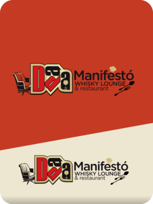Dada Manifestó (top) WHISKY LOUNGE & restaurant (bottom) | Logo Design by adigoofy 2