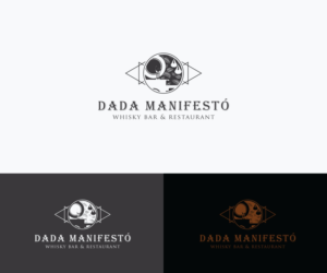 Dada Manifestó (top) WHISKY LOUNGE & restaurant (bottom) | Logo Design by Iris 3