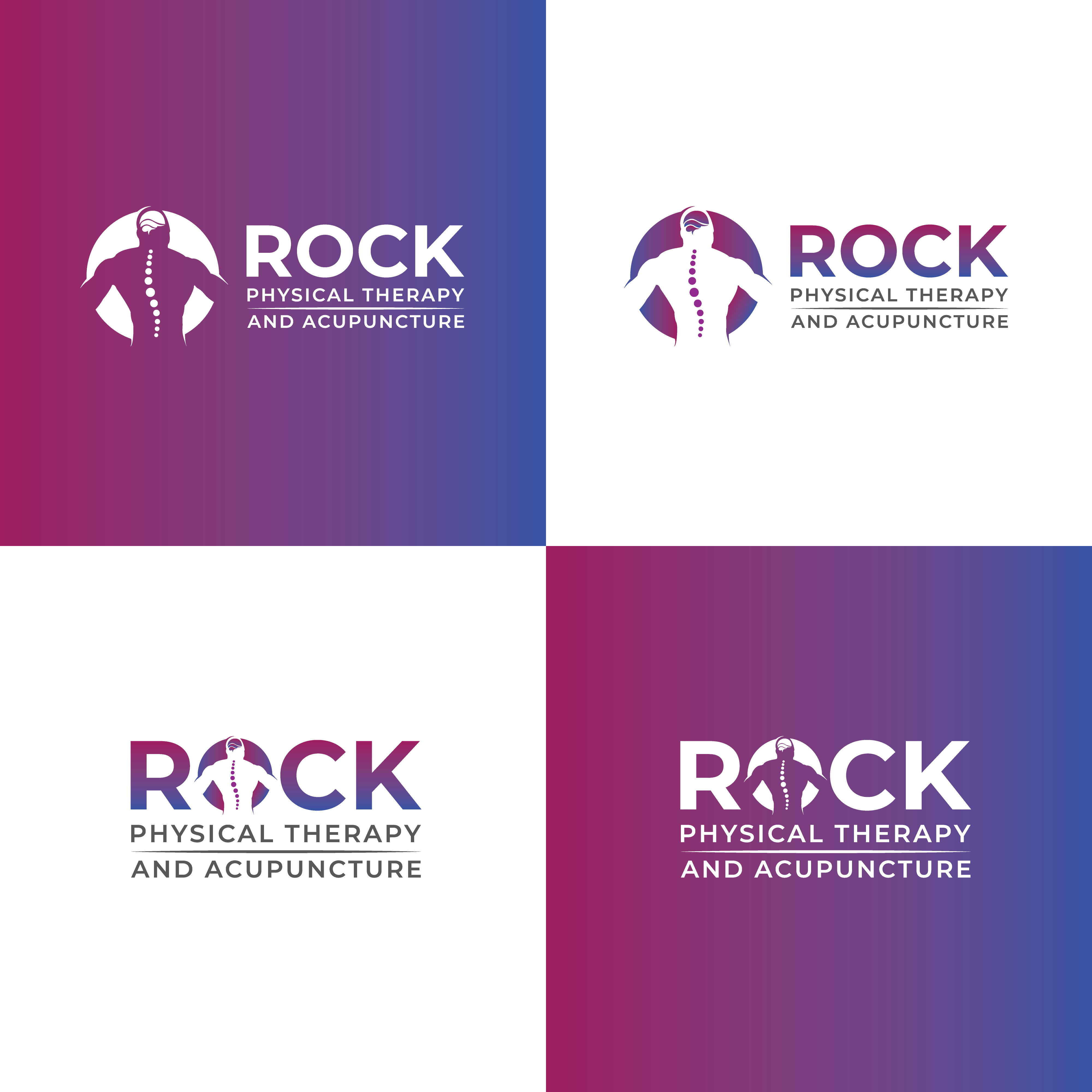 Logo Design by AR-VI for Rock Physical Therapy and Acupuncture | Design #27309524