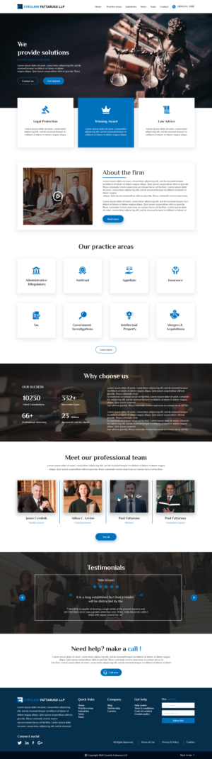 redesign a lawyer site so it looks modern and professional | Web Design by Designlancer
