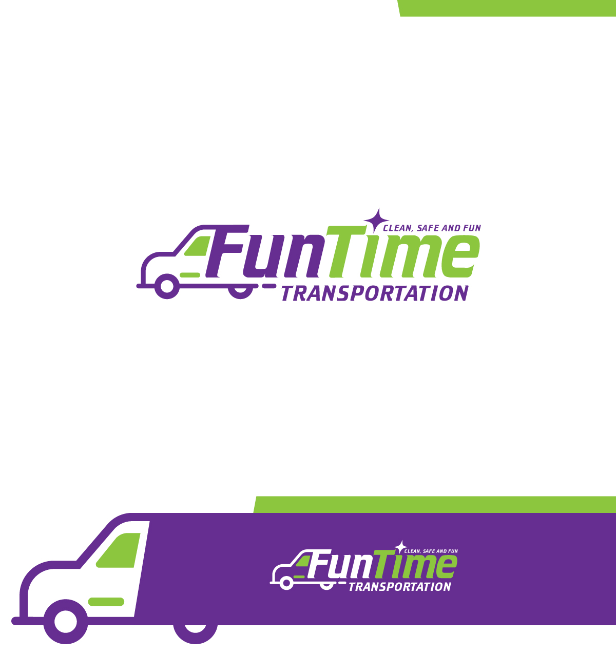 Logo Design by ecorokerz for FunTime Transportation, LLC | Design #27254612