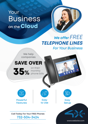 4X-Tech VoIP COMMERCIAL PHONE FLYER | Flyer-Design von Akshar Shailesh