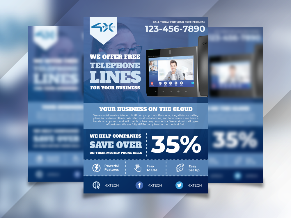 Flyer Design by Owleria for 4x-Tech | Design #27263419