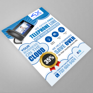 4X-Tech VoIP COMMERCIAL PHONE FLYER | Flyer-Design von TuktukiShree
