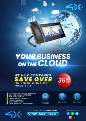 4X-Tech VoIP COMMERCIAL PHONE FLYER | Flyer-Design von HeshanKavinda
