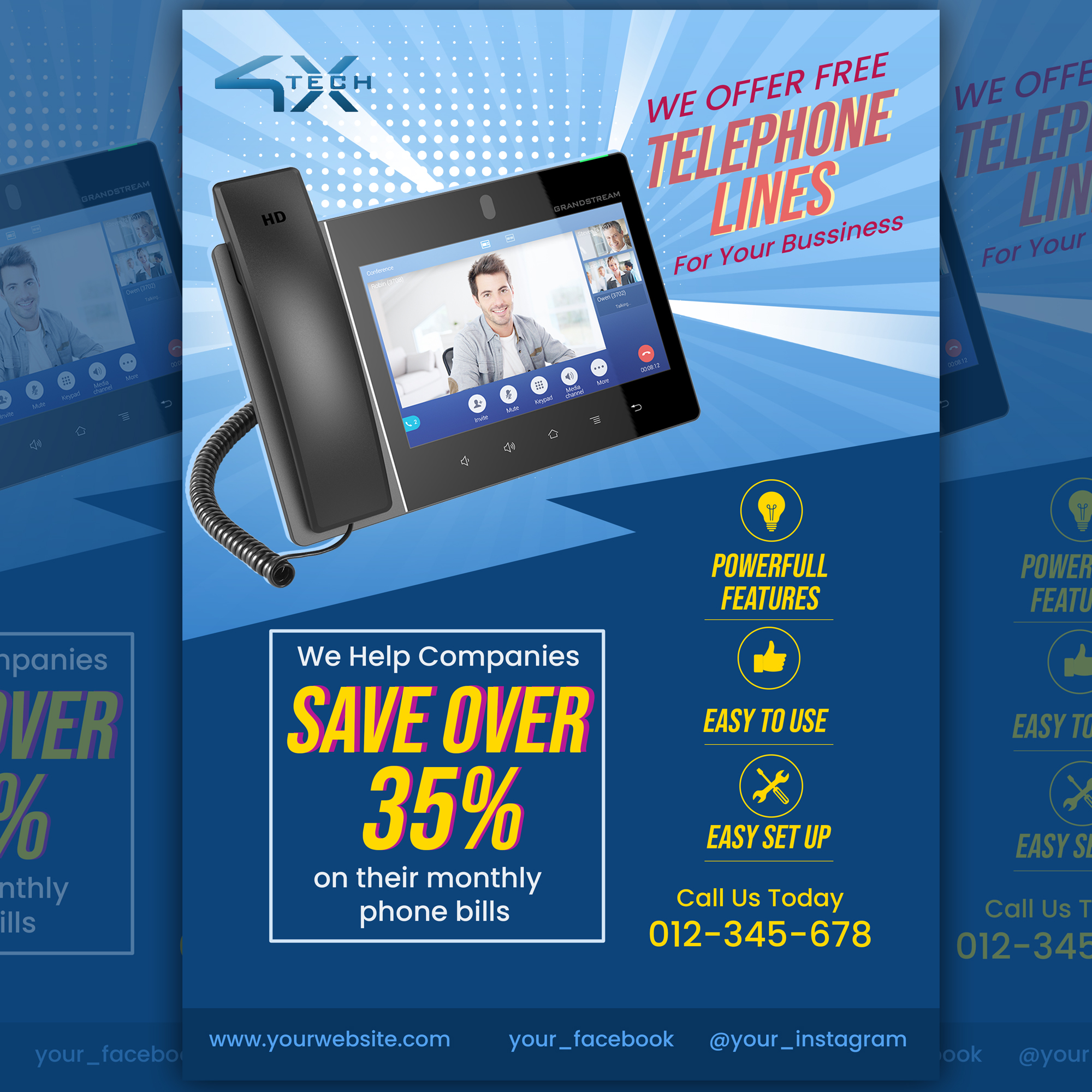 Design de Flyer par Ong pour 4x-Tech | Design #27270457
