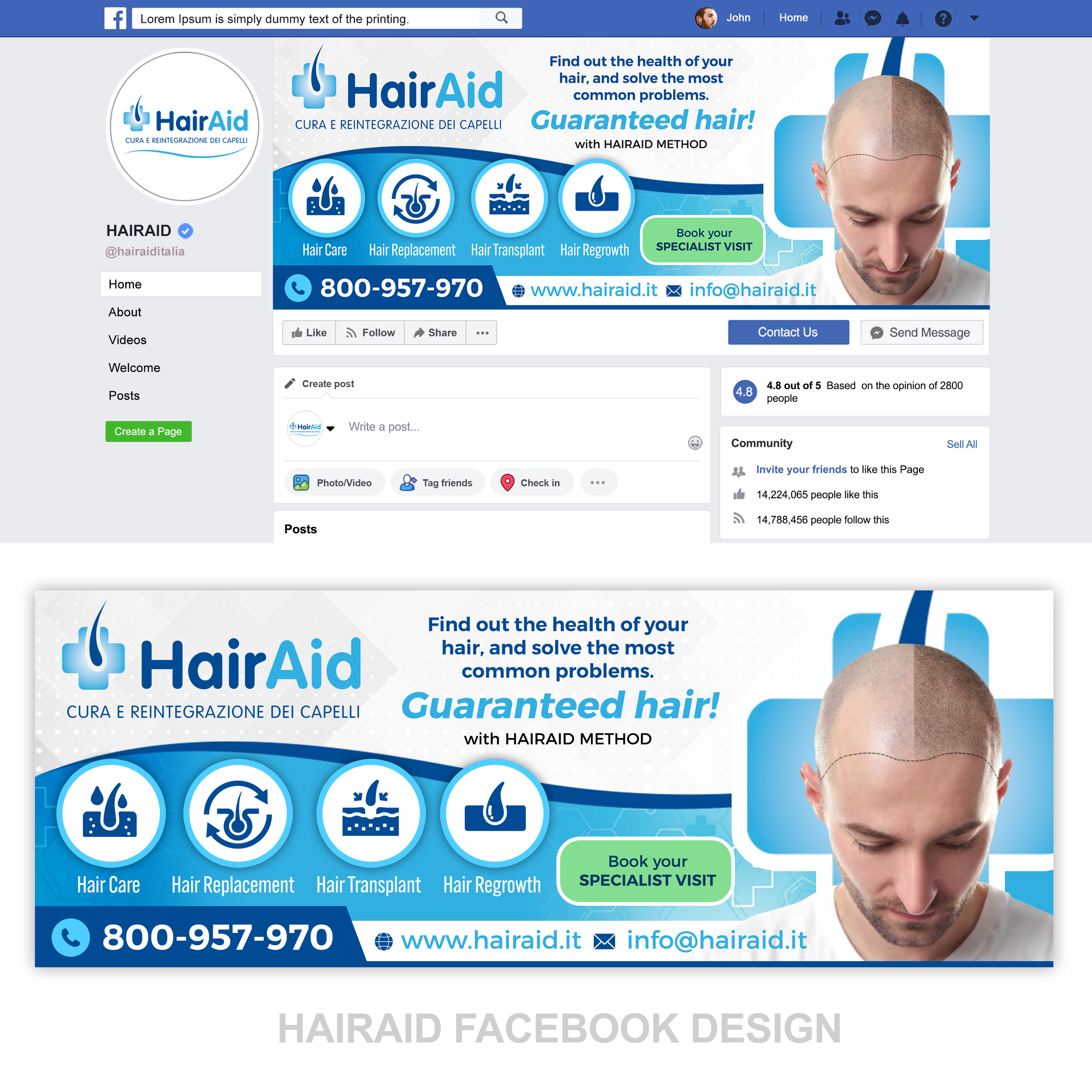 Facebook-Design von SAI DESIGNS für HAIRAID | Design #27265995