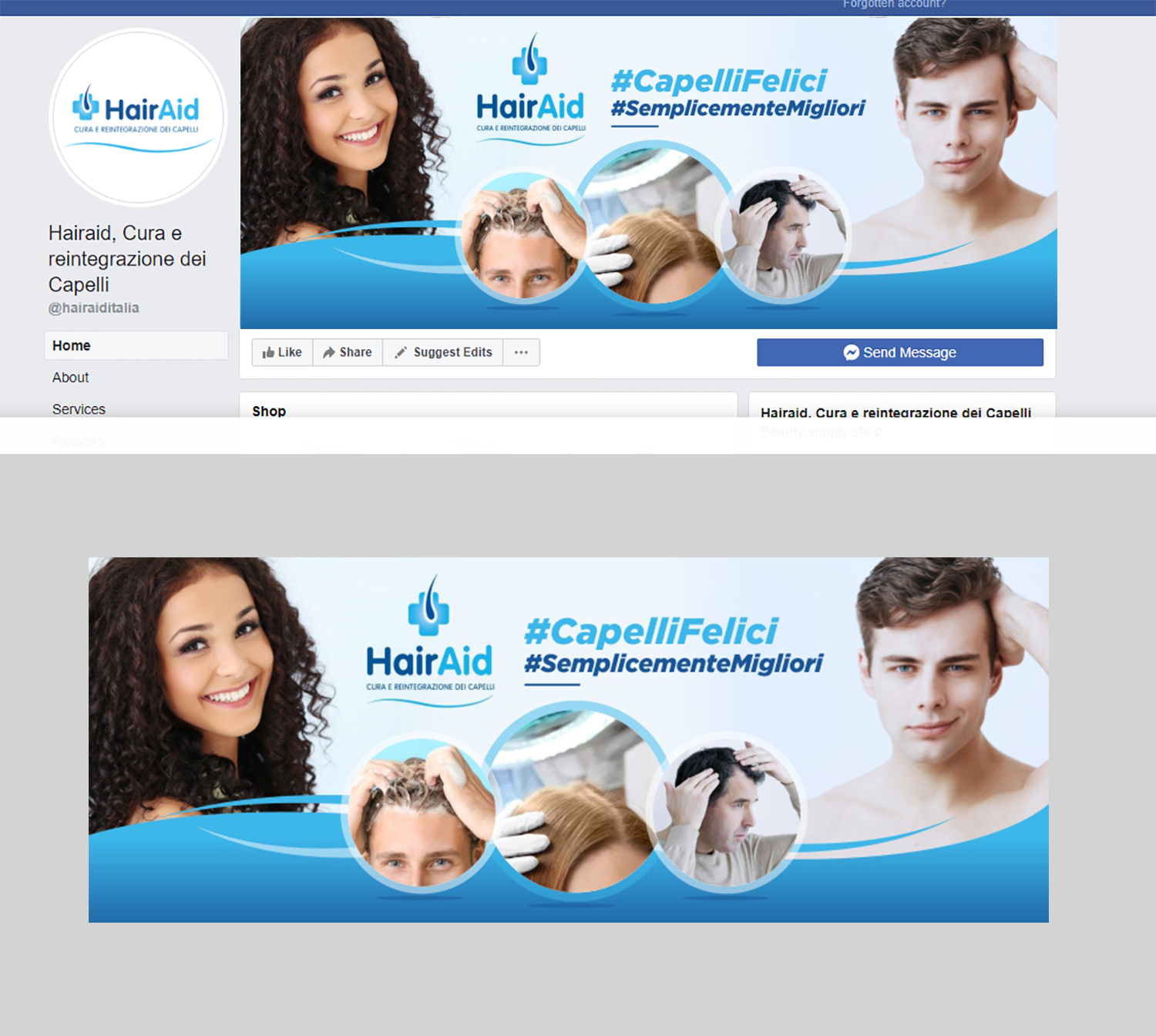 Facebook Design by Aurora:) for HAIRAID | Design #27254293