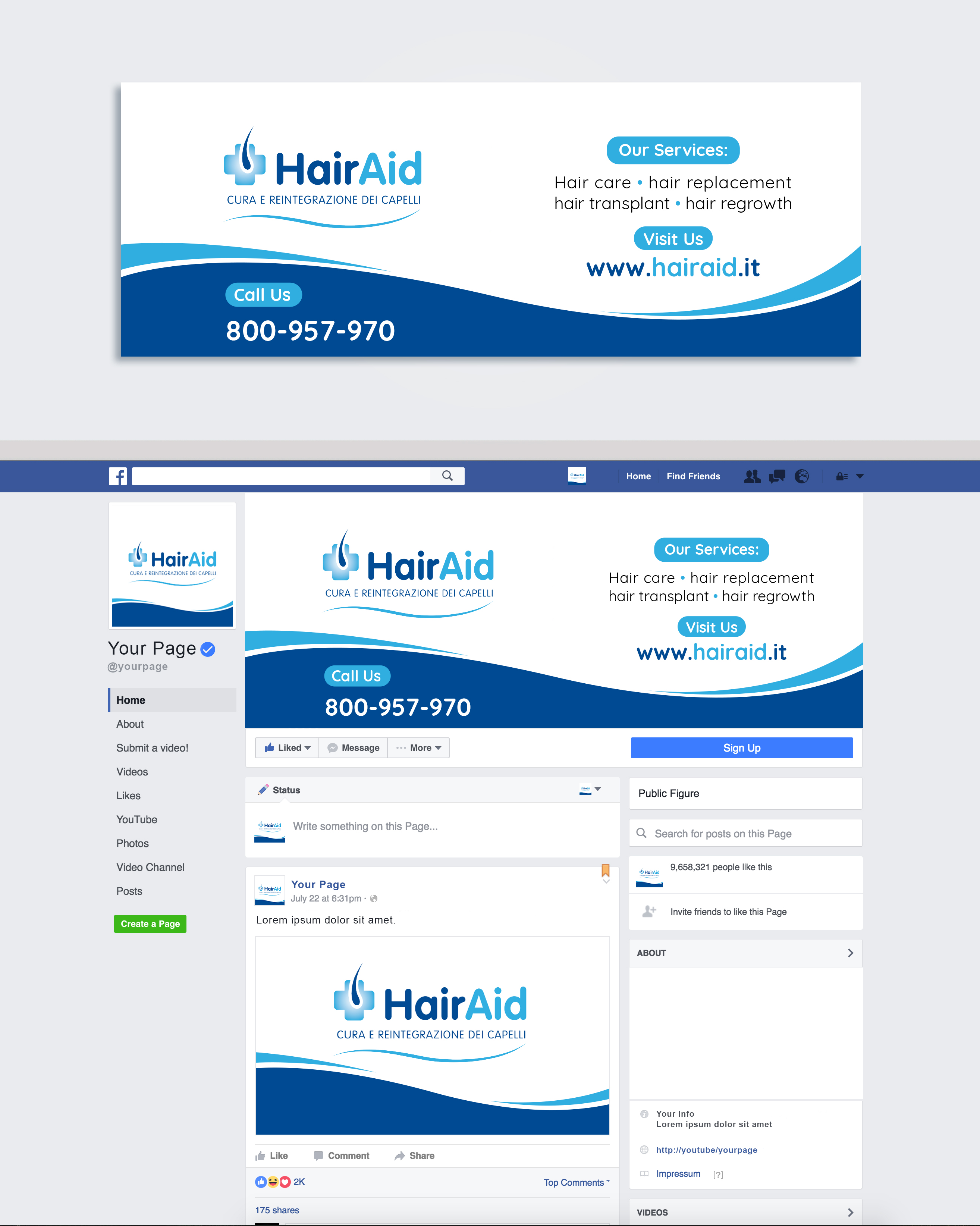 Design Facebook par CilioLab pour HAIRAID | Design #27272432