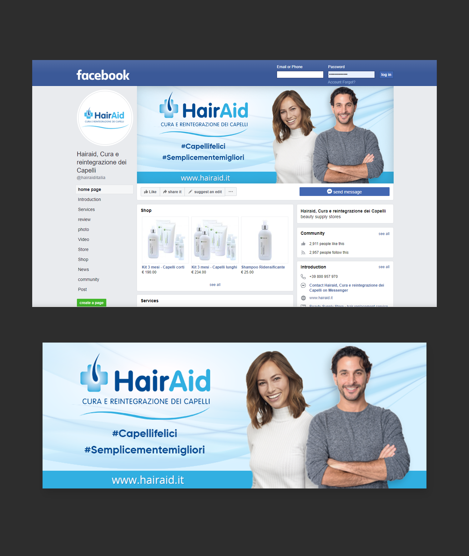Design Facebook par ravi 80 pour HAIRAID | Design #27255911