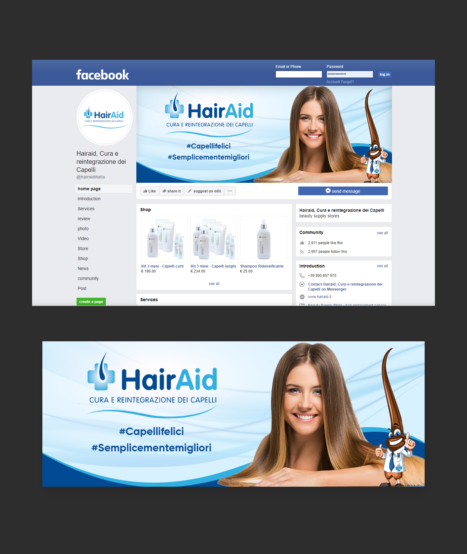 Diseño de Facebook por ravi 80 para HAIRAID | Diseño #27255919