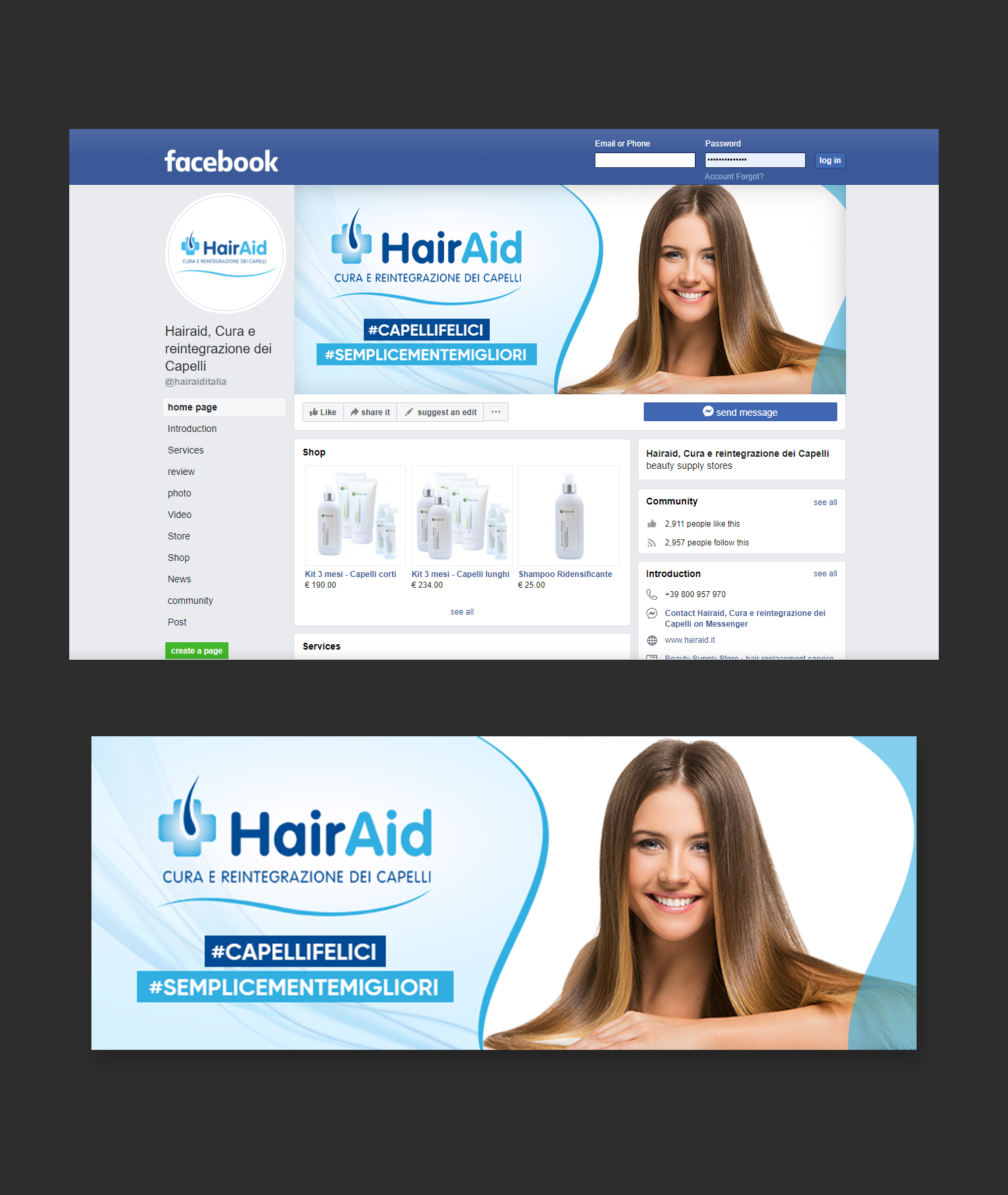 Design Facebook par ravi 80 pour HAIRAID | Design #27261476