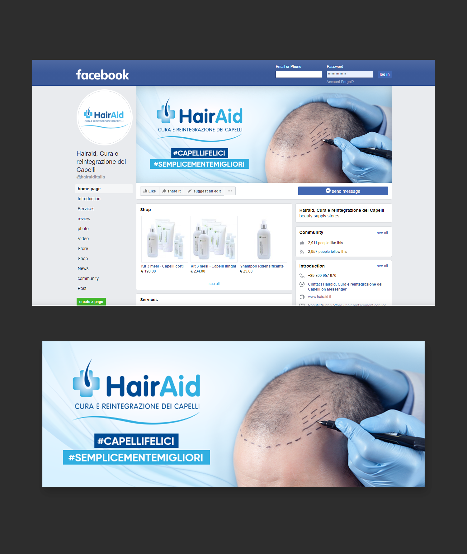 Facebook Design by ravi 80 for HAIRAID | Design #27266549