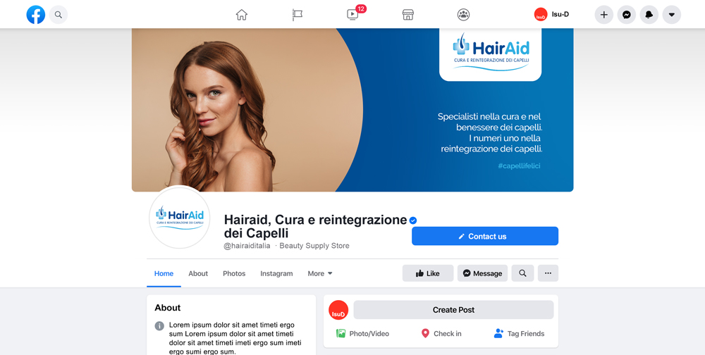 Design Facebook par Isu-D pour HAIRAID | Design #27258231